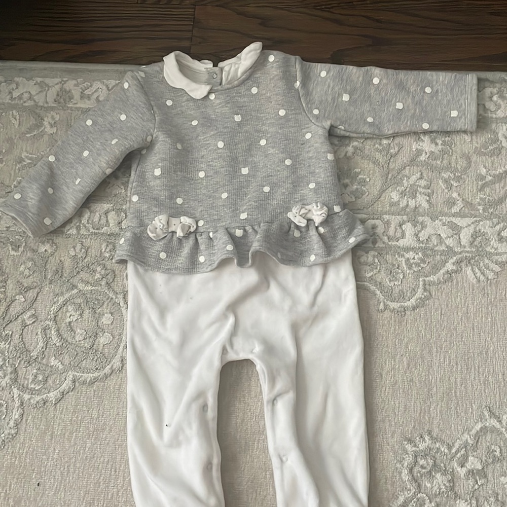 Mayoral Velour and Cotton combo outfit